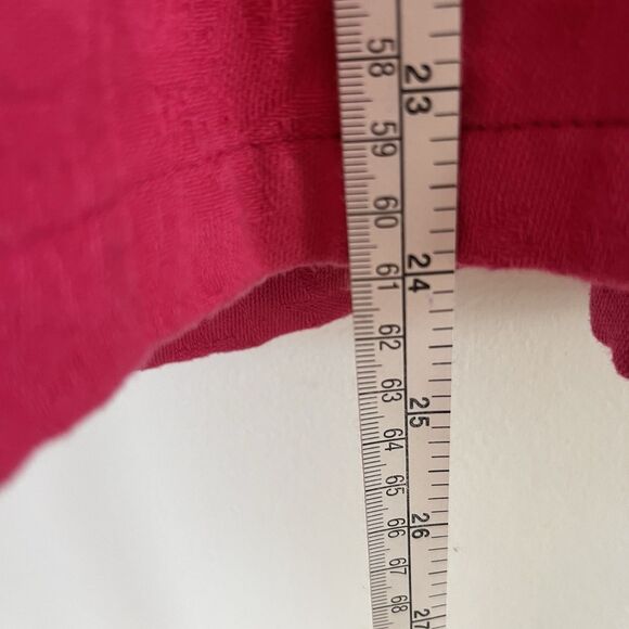 Mirasol Jean Jacket Women's Size Large Button Cotton Embroidered Magenta - Picture 7 of 8